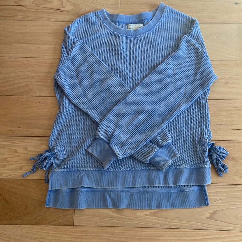 Anthropologie waffle knit sweatshirt by Saturday Sunday.
